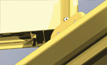 Heavy duty double bogey, bottom rolling running gear.<br />