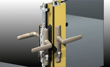 A full range of hardware available including multiple 4-point locking mechanisms.