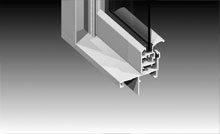 Series 452 frame compared to conventional residential frame. Incorporates sashes from Series 514.
