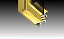 Series 452 frame compared to conventional residential frame. Incorporates sashes from Series 514.