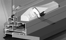 Manual chain winders are standard on Series 456 awning sashes.<br /><br />