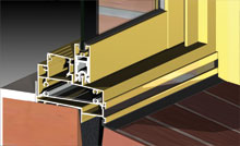 Unique sash rail stiffener, accepts high wind load and inhibits sash deflection.