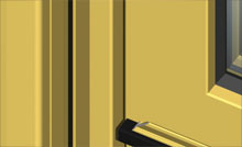 Tilt sashes can be released with spring loaded finger pulls.<br />