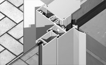 Optional top rail stiffener for high wind load areas.<br />