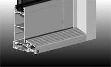 Unique open-in threshold with self-draining feature.<br />