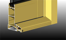 Unique open-in threshold with self-draining feature.<br />