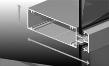 Consistent glazing line is a feature of all AWS Commercial products.<br />