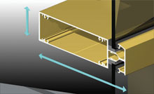 Consistent glazing line is a feature of all AWS Commercial products.<br />