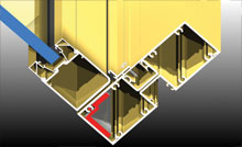Can accept all commercial hinged doors. Extra strength gained by hinge backing plate.