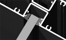 Frame designed to accept captive wedge or spacer.<br />