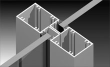 Various mullion details for site windload conditions.<br />