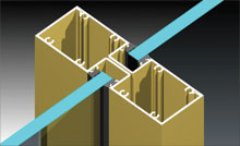 Various mullion details for site windload conditions.<br />