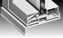 Central leg supports the ever increasing weights of insulated glass units.