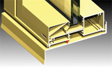 Central leg supports the ever increasing weights of insulated glass units.