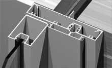 Unique double sided door stops allow for easy fitting of security door frame.