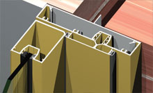 Unique double sided door stops allow for easy fitting of security door frame.
