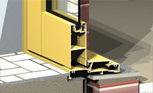 Internally opening door sill.<br /><br />