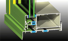 Sub-sill designed to support heavy double glazed frames and maintain the thermal break.