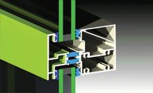 Can be glazed from inside or outside. Concealed drainage holes.<br />