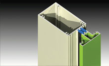 Heavy duty adjustable hinges support heavy door panels. Wide stiles accept wide backset locks.
