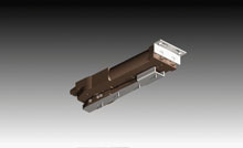 Custom thermally broken head and transom to accept COC cover and doors.