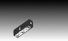 Custom roller supports heavy IGU's. Height can be adjusted via access hole in edge of stile.