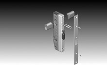 38mm wide backset commercial lever lock with 316-grade stainless steel furniture.
