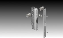 38mm wide backset commercial lever lock with 316-grade stainless steel furniture.