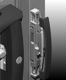 The ANDO&trade; lock keeper is chrome plated zinc die cast with colour matched cover. The keeper is adjustable up, down and sideways.