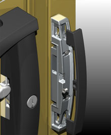 The ANDO&trade; lock keeper is chrome plated zinc die cast with colour matched cover. The keeper is adjustable up, down and sideways.