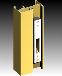 We have designed custom injection moulded nylon spacers to position the spring loaded lock keeper in the right location.